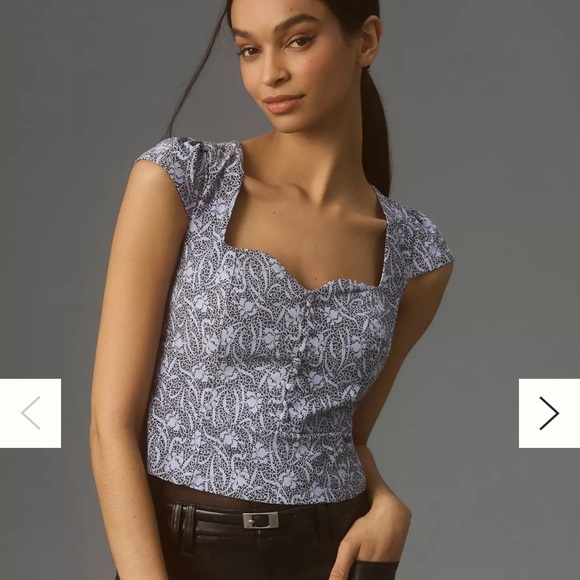 Anthropologie Tops - Anthropologie The Cecily Sweetheart Top